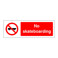 No skateboarding