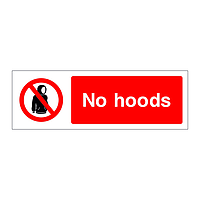 No hoods sign