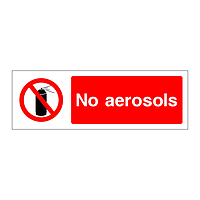No aerosols sign