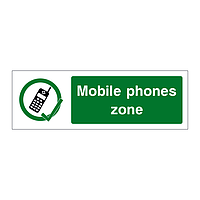 Mobile phones zone sign
