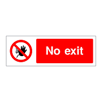 No exit sign