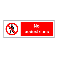 No pedestrians sign