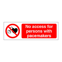 No access for persons with pacemakers sign