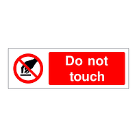 Do not touch sign