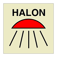 Space protected by Halon 1301 (Marine Sign)