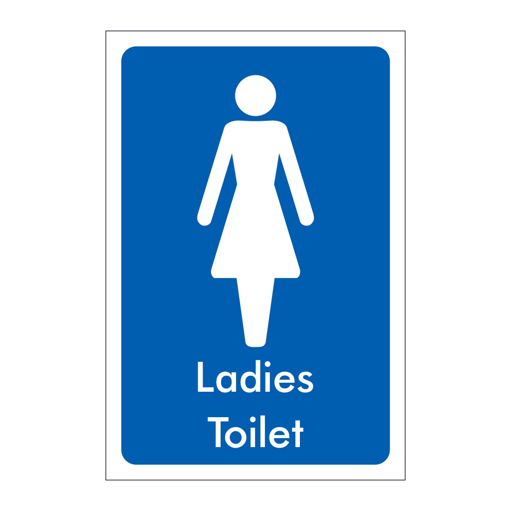 Ladies toilet sign