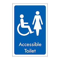 Female accessible toilet sign