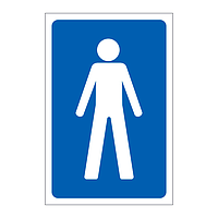 Male toilet symbol sign