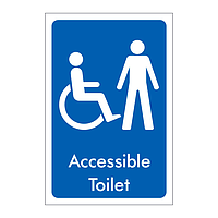 Male accessible toilet sign