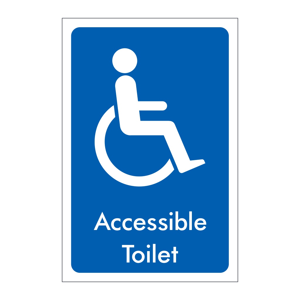 Accessible toilet sign