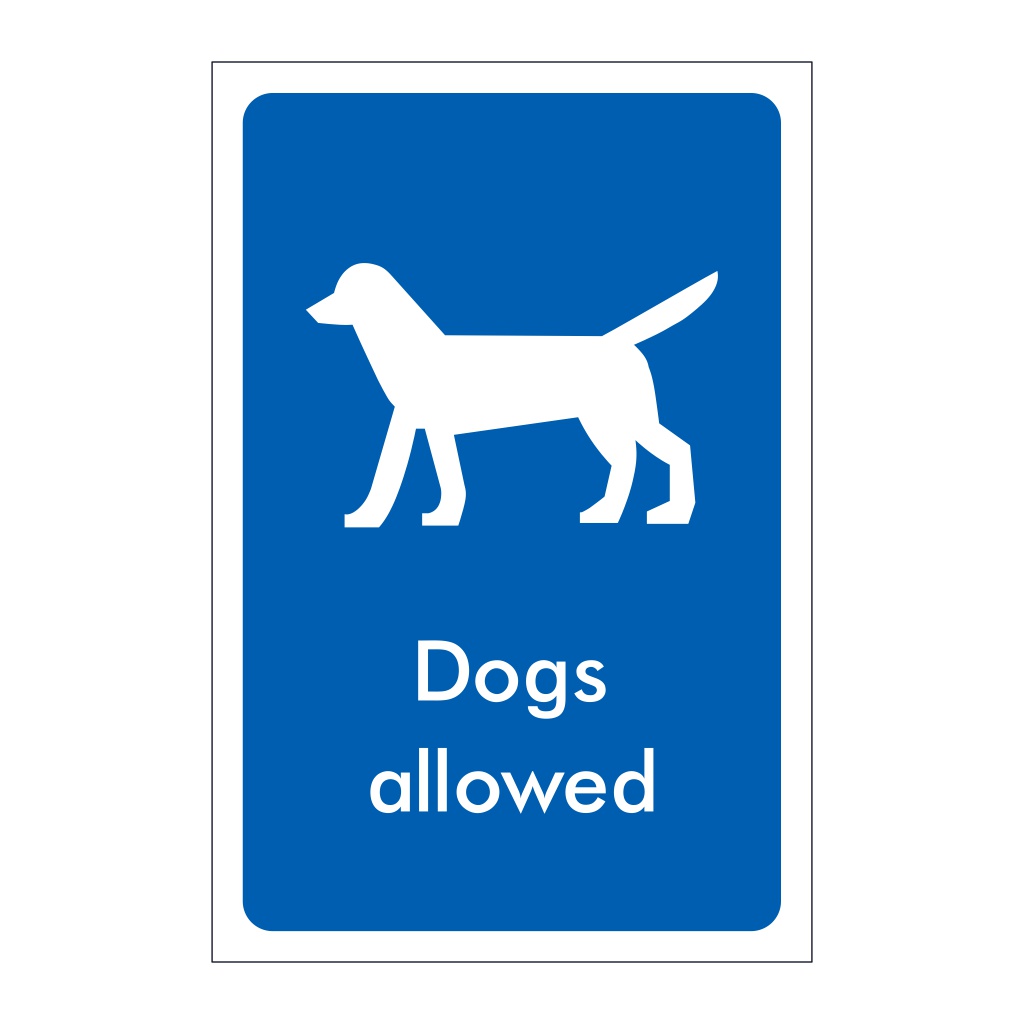 Dogs allowed British Safety Signs