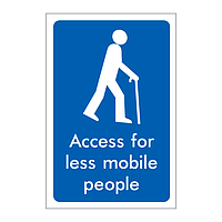 Access for less mobile people sign