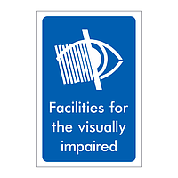 Facilities for the visually impaired sign