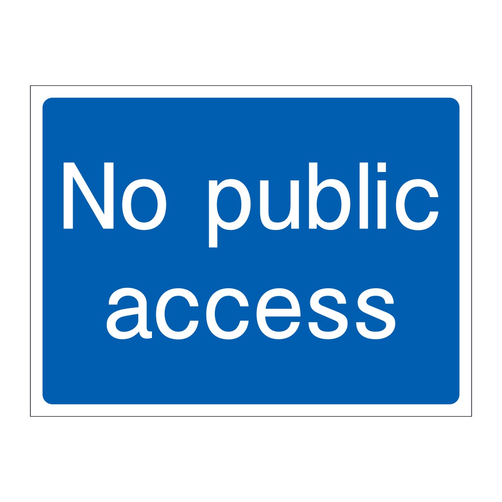 No public access sign