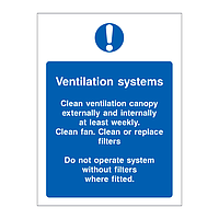 Ventilation systems sign