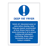 Deep Fat Fryer sign