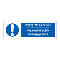 Mincing Mixing Machine sign