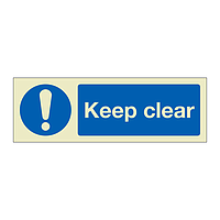 Keep clear (Marine Sign)