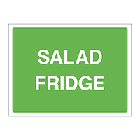 Salad fridge sign