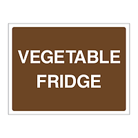 Vegetable fridge sign