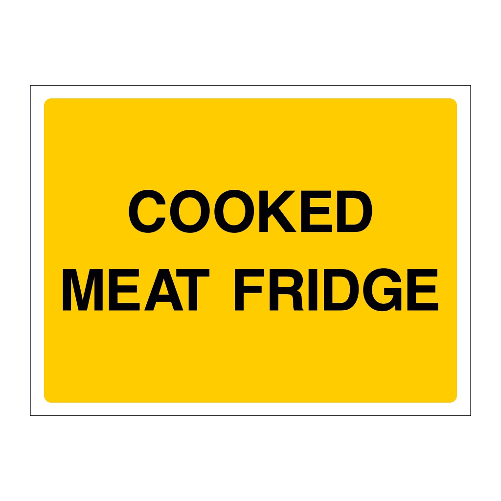 Cooked meat fridge sign | Manufactured by British Safety Signs