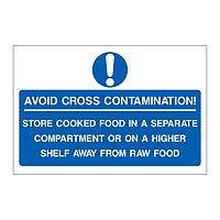 Avoid Cross Contamination sign