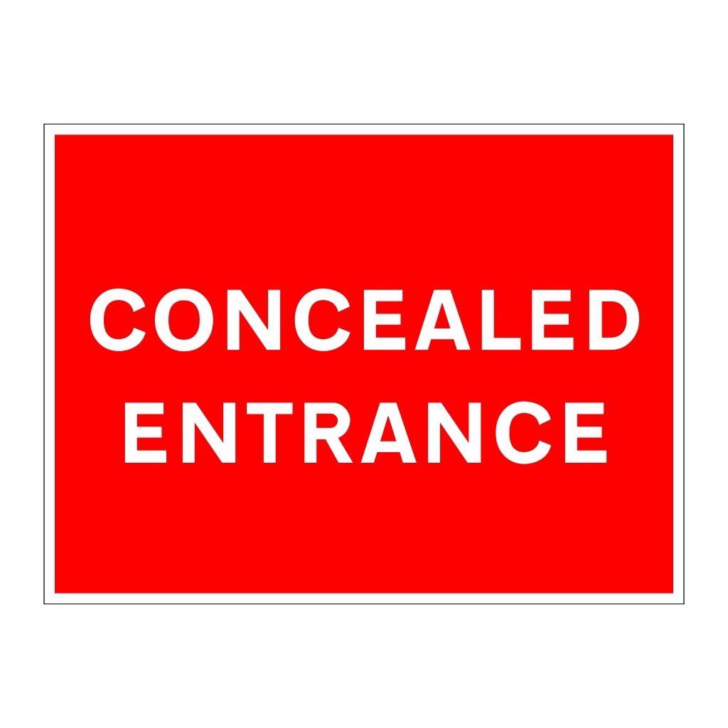 Concealed entrance sign