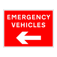 Emergency vehicles Arrow Left sign