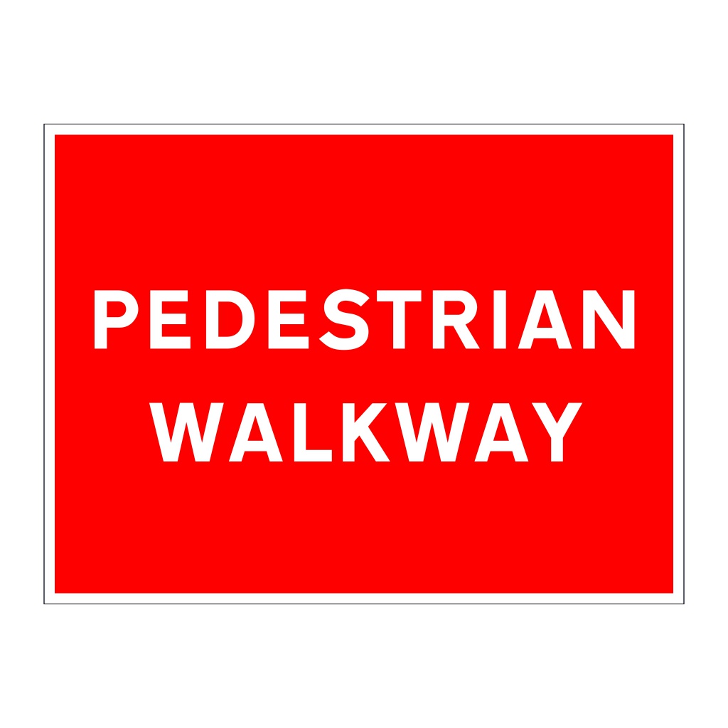 Pedestrian walkway sign
