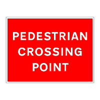 Pedestrian crossing point sign