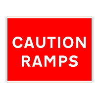 Caution ramps sign