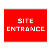 Site entrance sign