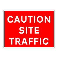 Caution site traffic sign