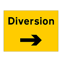 Diversion arrow right sign