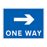 One way arrow right sign