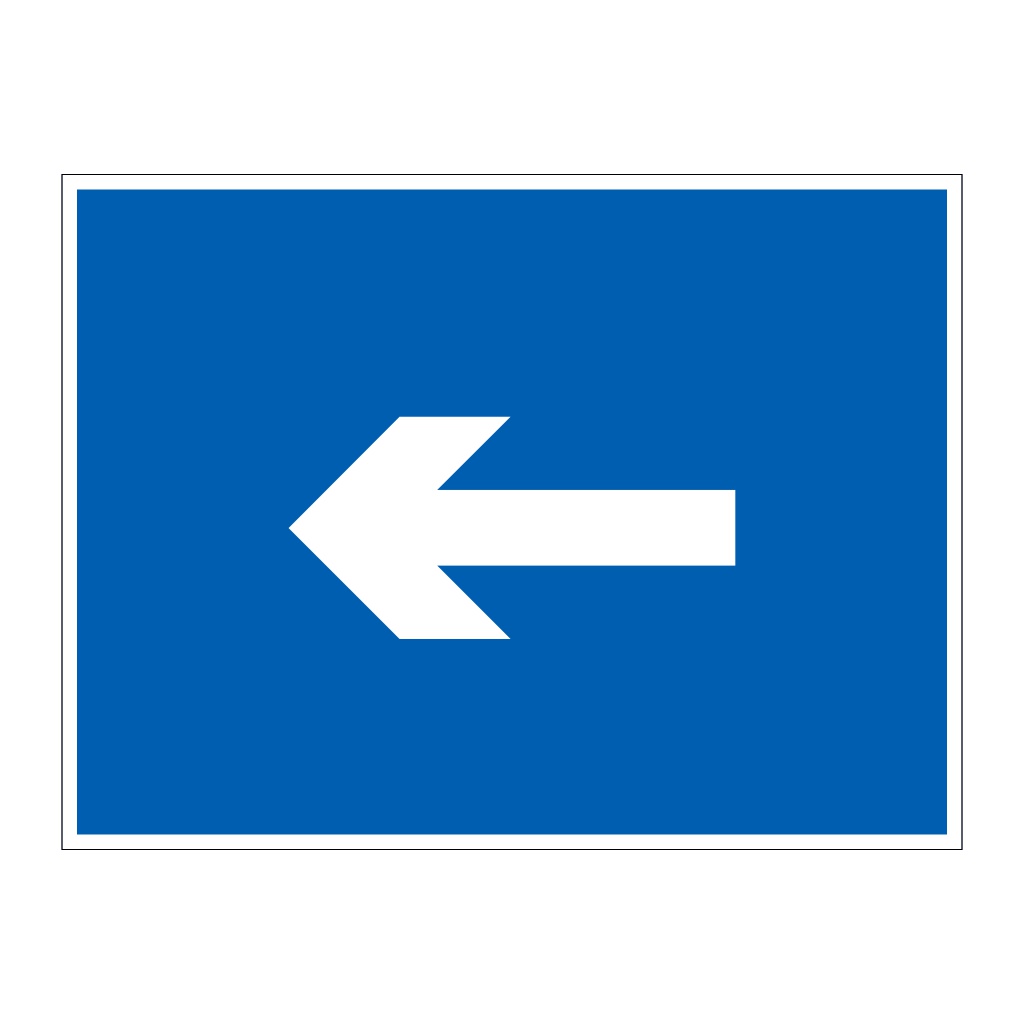 Left directional arrow sign