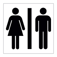 Unisex toilet symbol sign