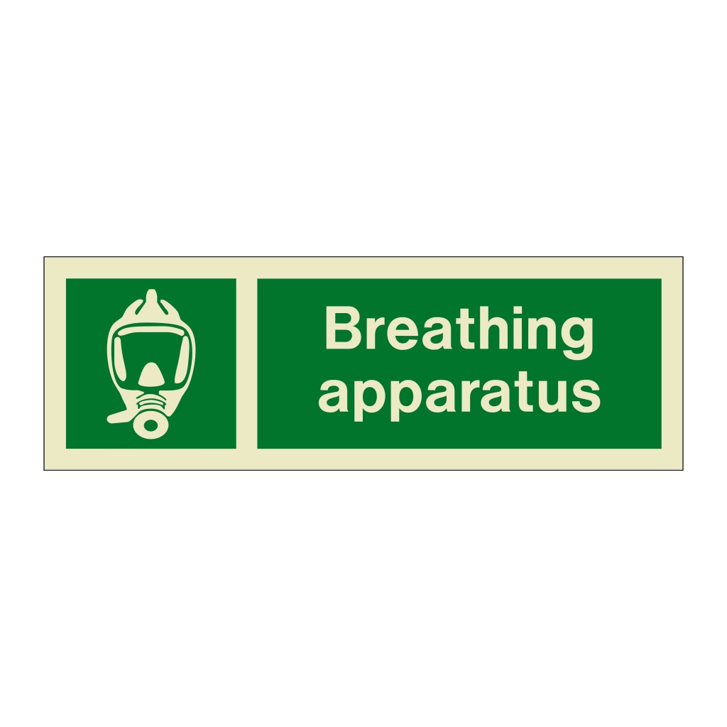 Breathing apparatus with text (Marine Sign)