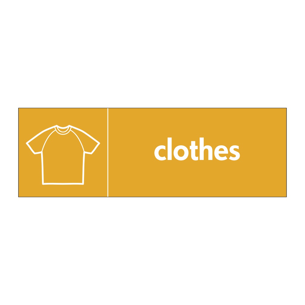 Clothes with icon sign