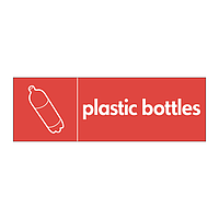 Plastic bottles with icon sign