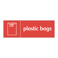 Plastic bags with icon sign
