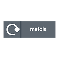 Metals with WRAP recycling logo