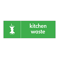 Kitchen waste with icon sign