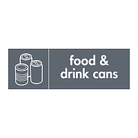 Food & drink cans with icon sign