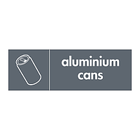 Aluminium cans with icon sign