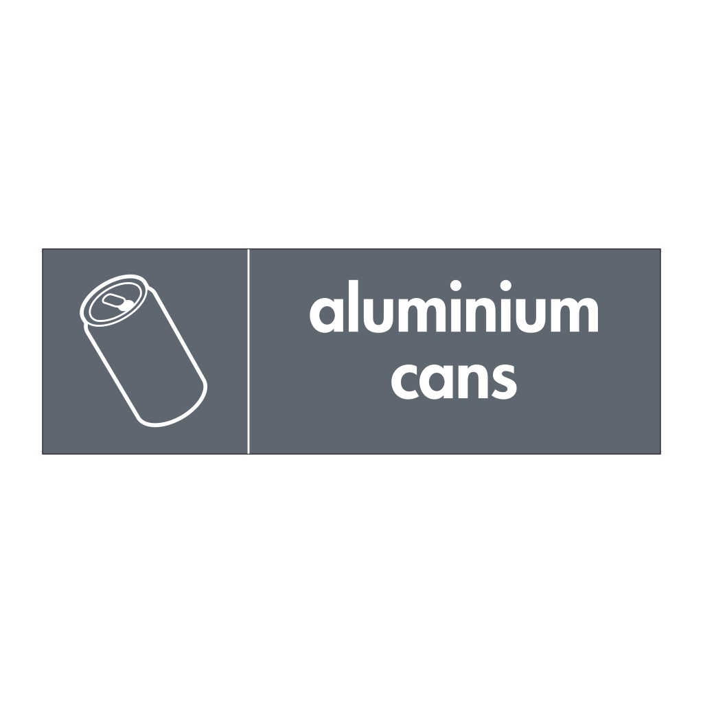 Aluminium cans with icon sign