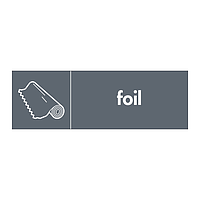 Foil with icon sign