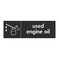 Used engine oil with icon sign