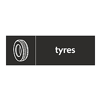 Tyres with icon sign