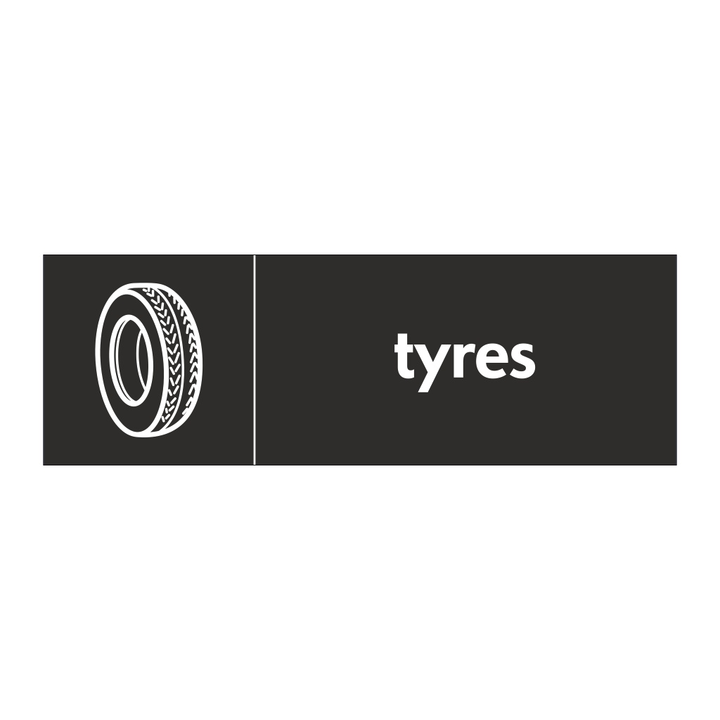 Tyres with icon sign